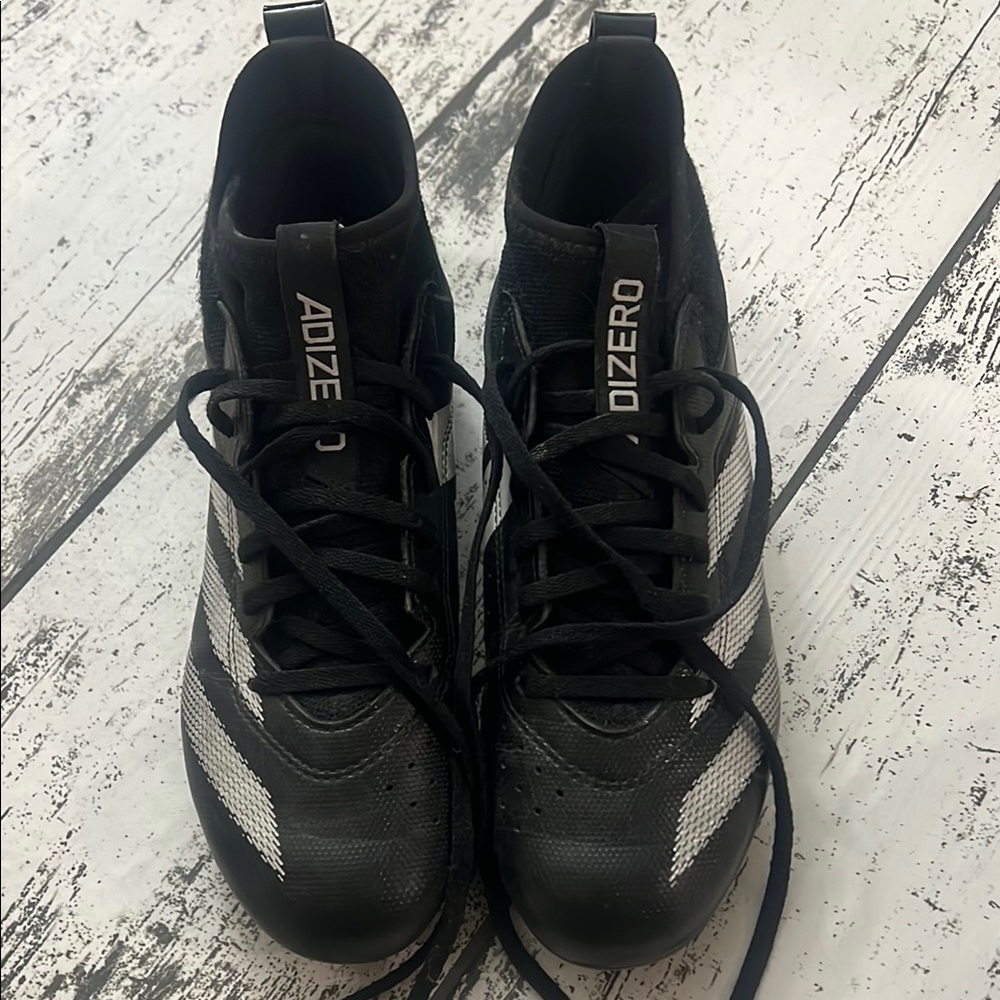 Men's Adizero Black and White cleats